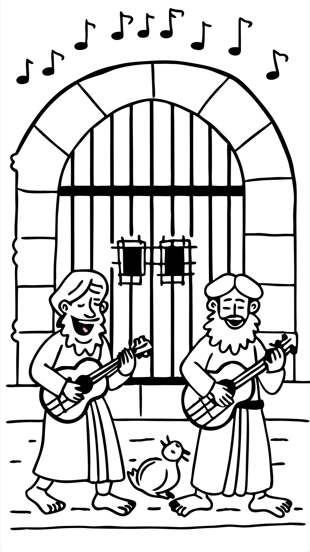 paul and silas coloring page